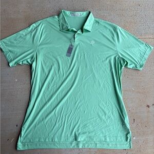 Peter Millar Green Polo Shirt Performance Fabric Featherweight